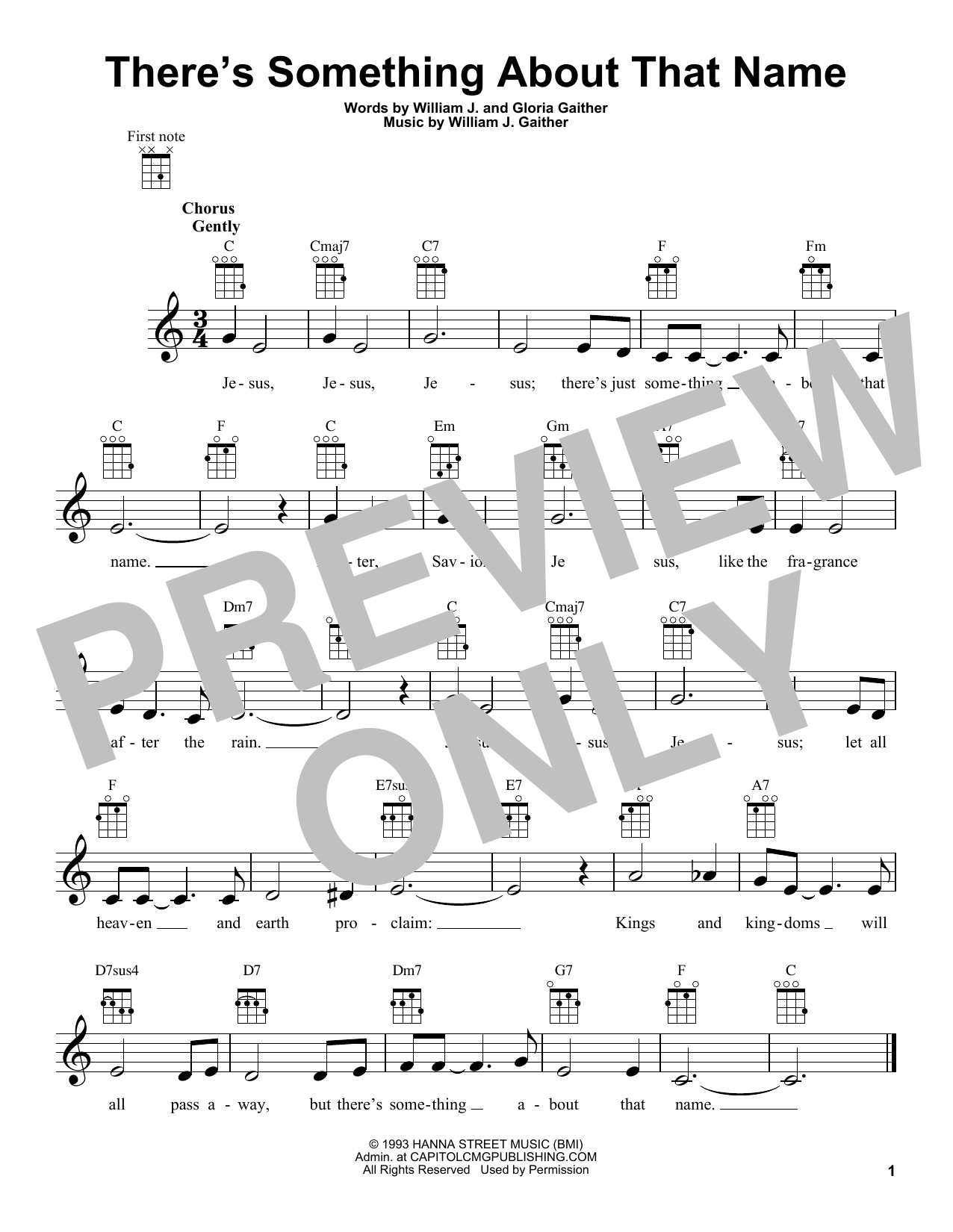 Gloria Gaither There's Something About That Name sheet music notes and chords. Download Printable PDF.