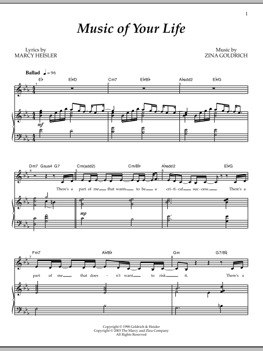Learn to play Goldrich & Heisler Music Of Your Life sheet music for Piano & Vocal in minutes. Price: 7.8900$ Goldrich & Heisler Music Of Your Life sheet music notes and chords arranged for Piano & Vocal