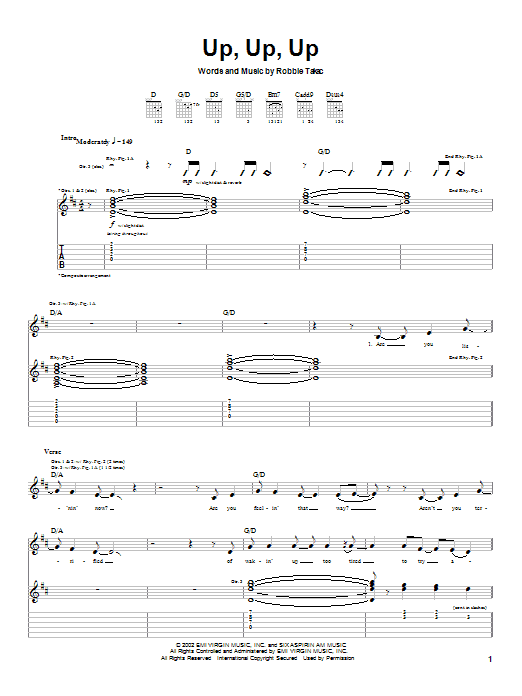 Learn to play Goo Goo Dolls Up, Up, Up sheet music for Guitar Tab in minutes. Price: 7.8900$ Goo Goo Dolls Up, Up, Up sheet music notes and chords arranged for Guitar Tab