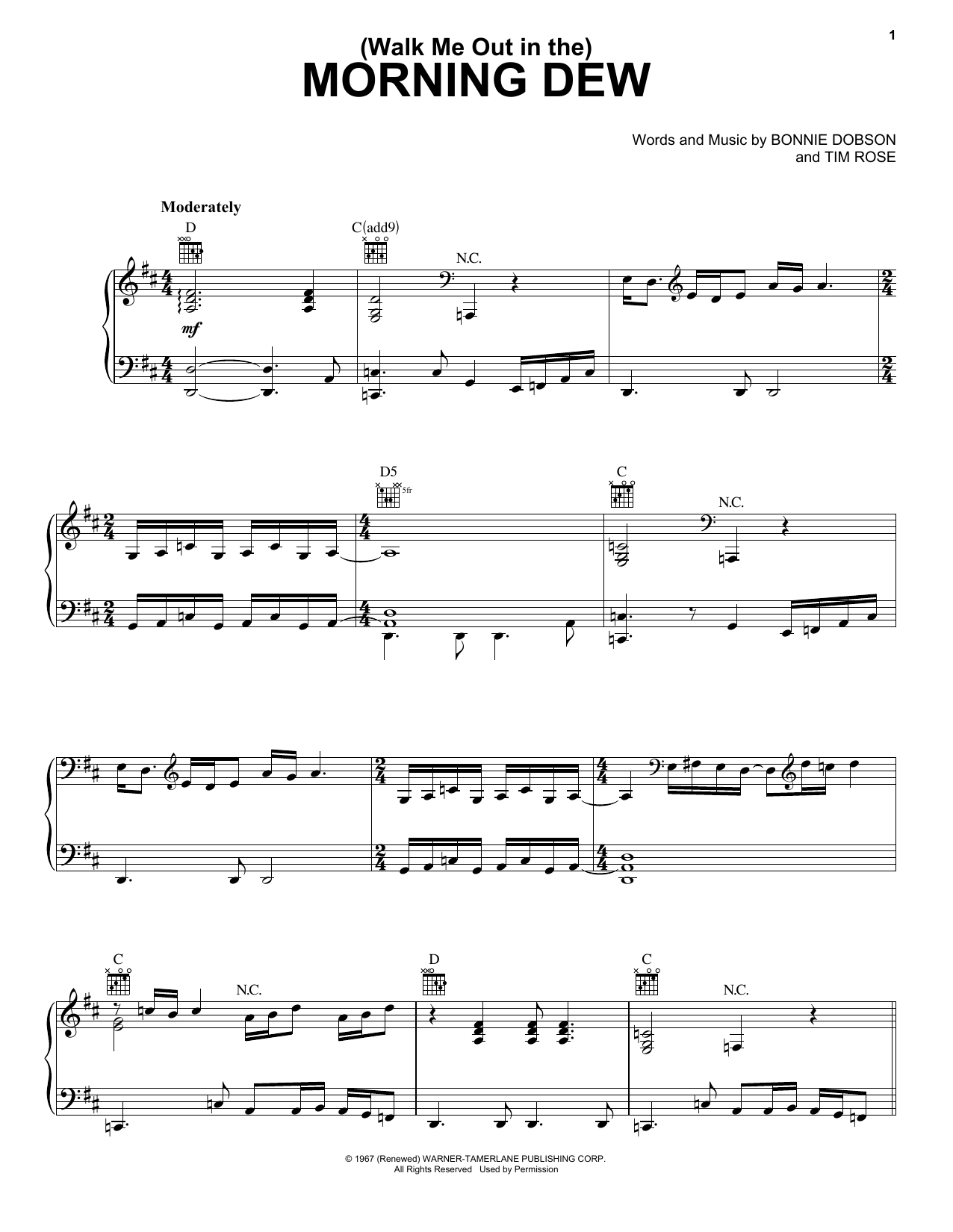 Grateful Dead (Walk Me Out In The) Morning Dew sheet music notes and chords. Download Printable PDF.