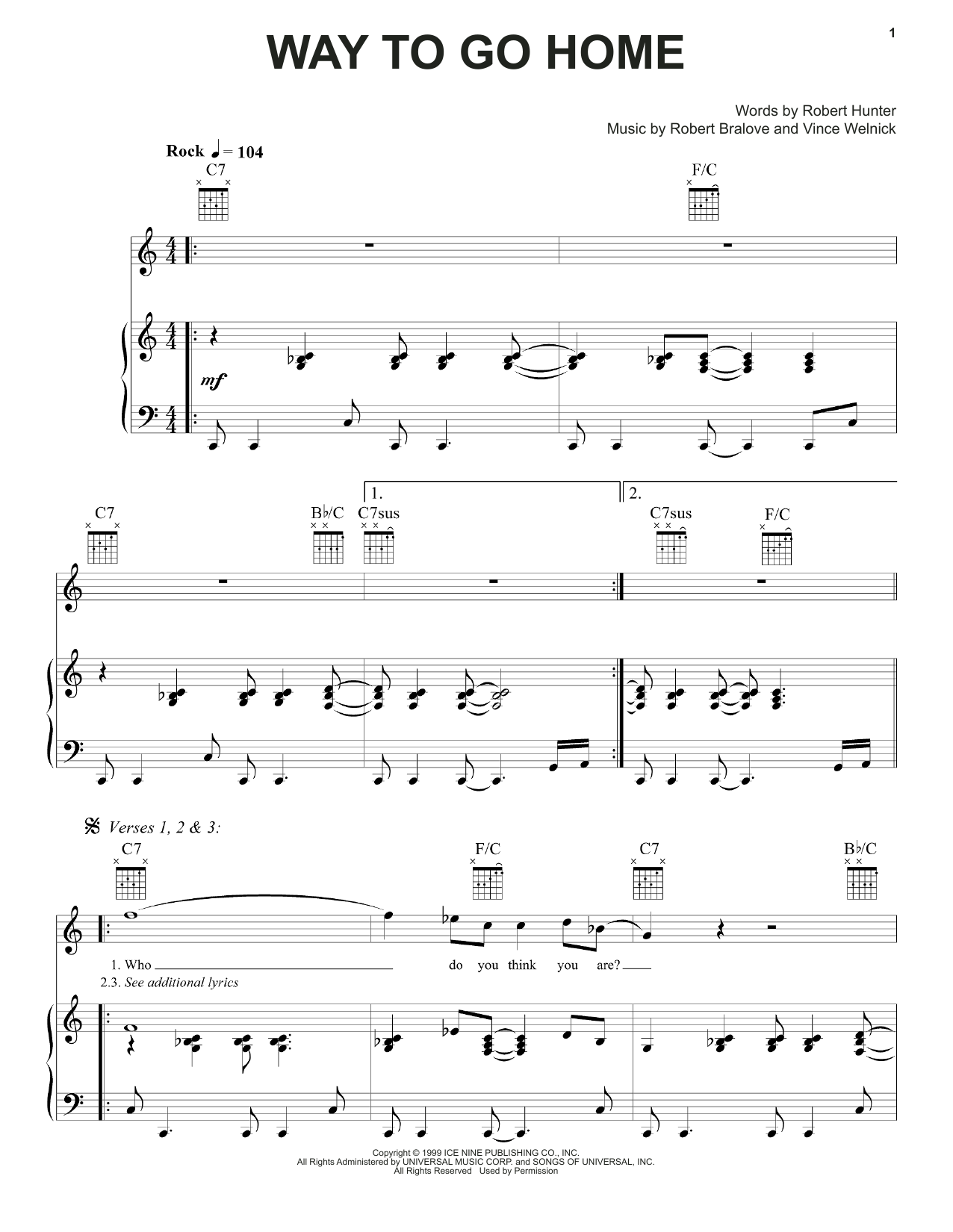Learn to play Grateful Dead Way To Go Home sheet music for Piano, Vocal & Guitar Chords (Right-Hand Melody) in minutes. Price: 7.8900$ Grateful Dead Way To Go Home sheet music notes and chords arranged for Piano, Vocal & Guitar Chords (Right-Hand Melody)