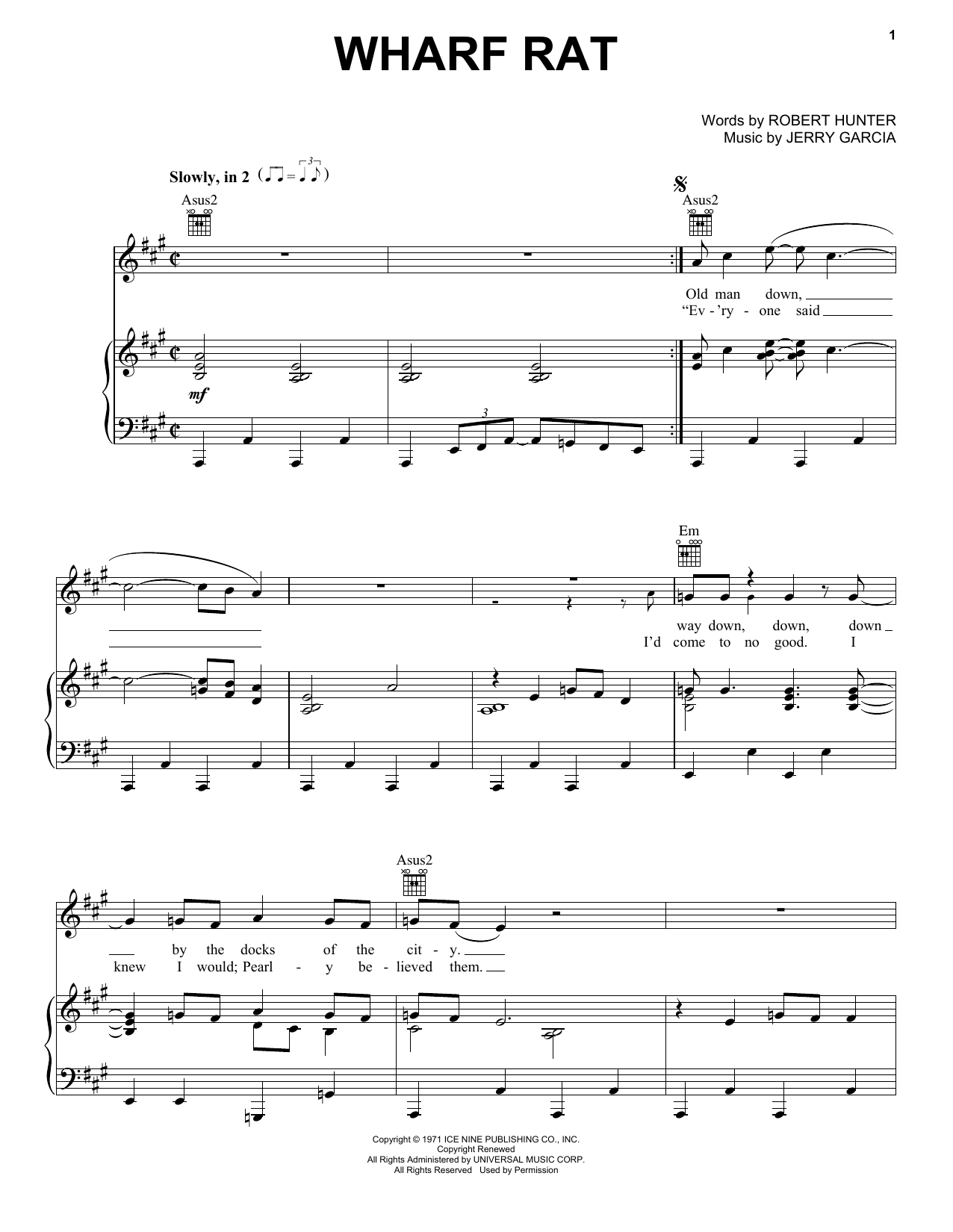 Learn to play Grateful Dead Wharf Rat sheet music for Piano, Vocal & Guitar Chords (Right-Hand Melody) in minutes. Price: 7.8900$ Grateful Dead Wharf Rat sheet music notes and chords arranged for Piano, Vocal & Guitar Chords (Right-Hand Melody)