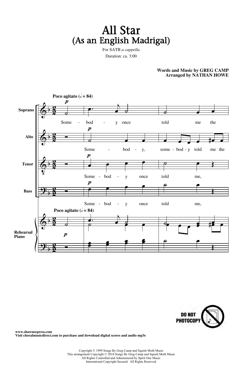 Greg Camp All Star (arr. Nathan Howe) sheet music notes and chords. Download Printable PDF.