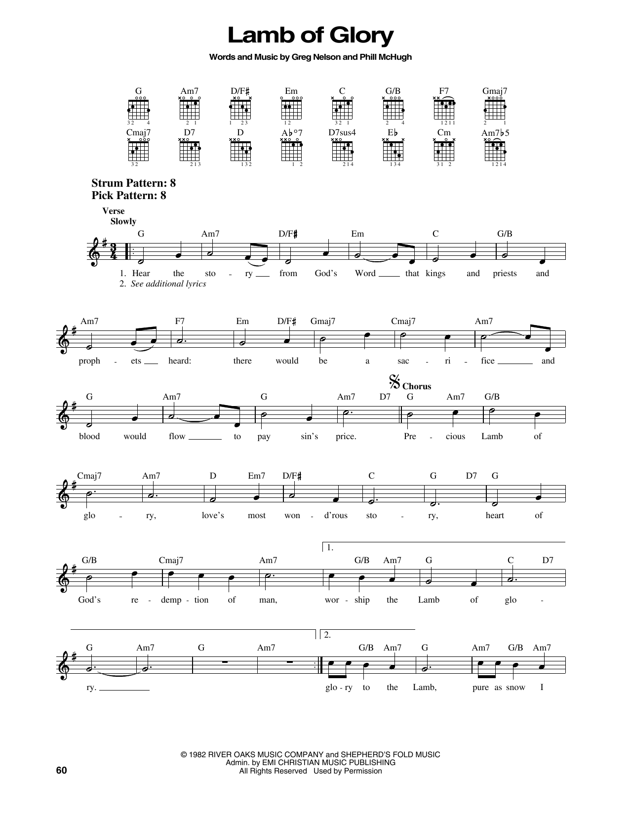 Greg Nelson Lamb Of Glory sheet music notes and chords. Download Printable PDF.