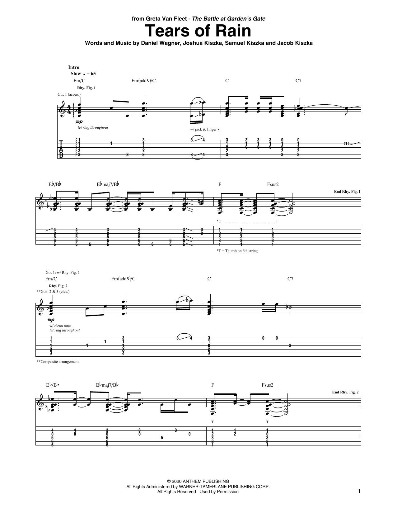 Learn to play Greta Van Fleet Tears Of Rain sheet music for Guitar Tab in minutes. Price: 7.8900$ Greta Van Fleet Tears Of Rain sheet music notes and chords arranged for Guitar Tab