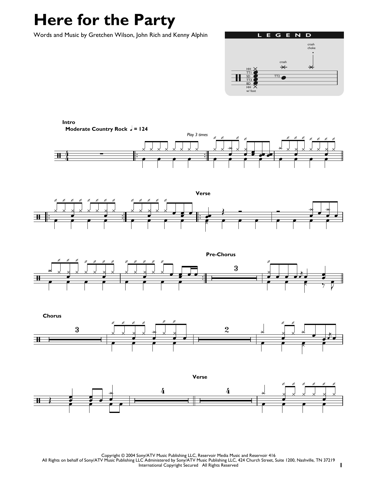 Gretchen Wilson Here For The Party sheet music notes and chords. Download Printable PDF.