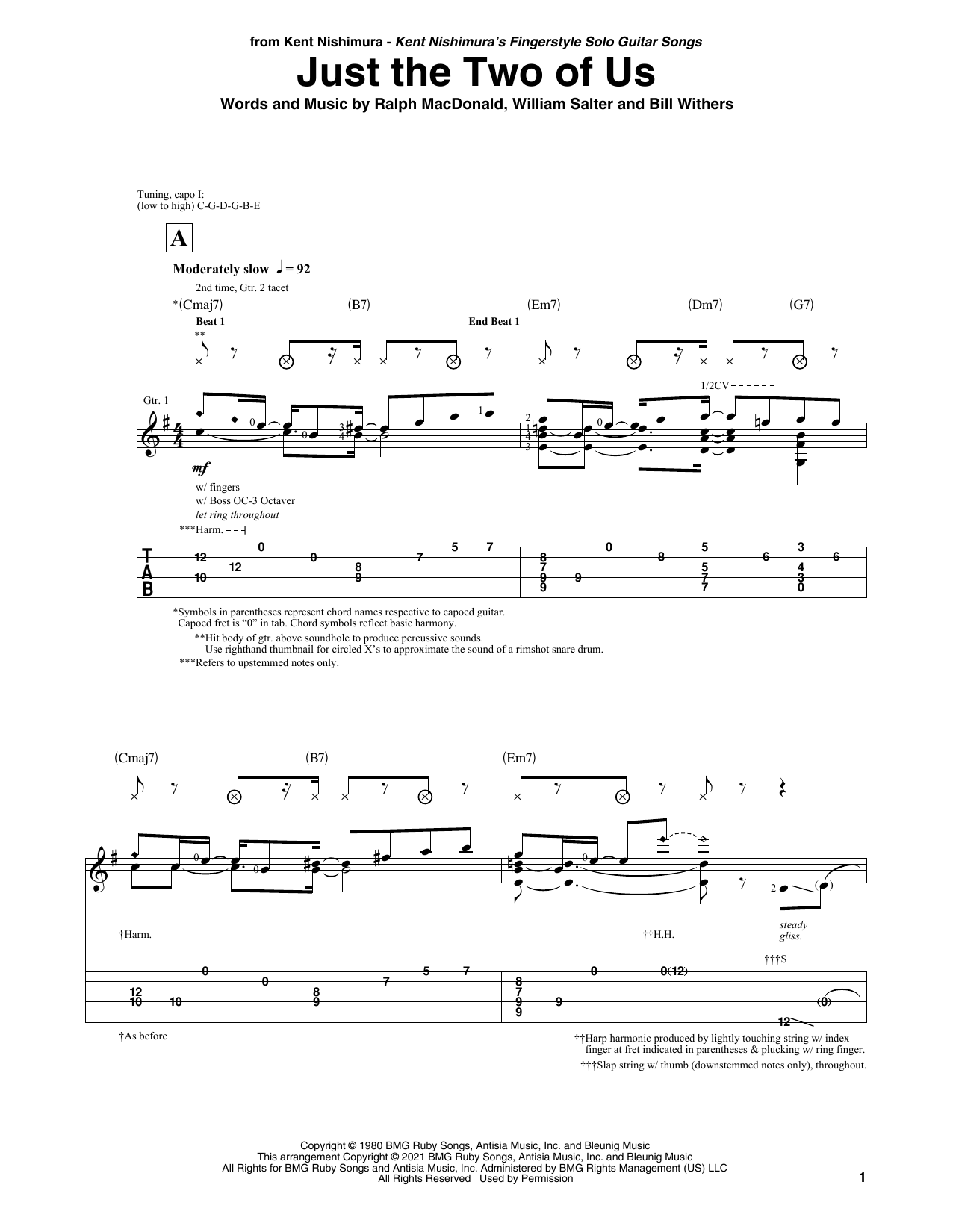 Grover Washington Jr. with Bill Withers Just The Two Of Us (arr. Kent Nishimura) sheet music notes and chords. Download Printable PDF.