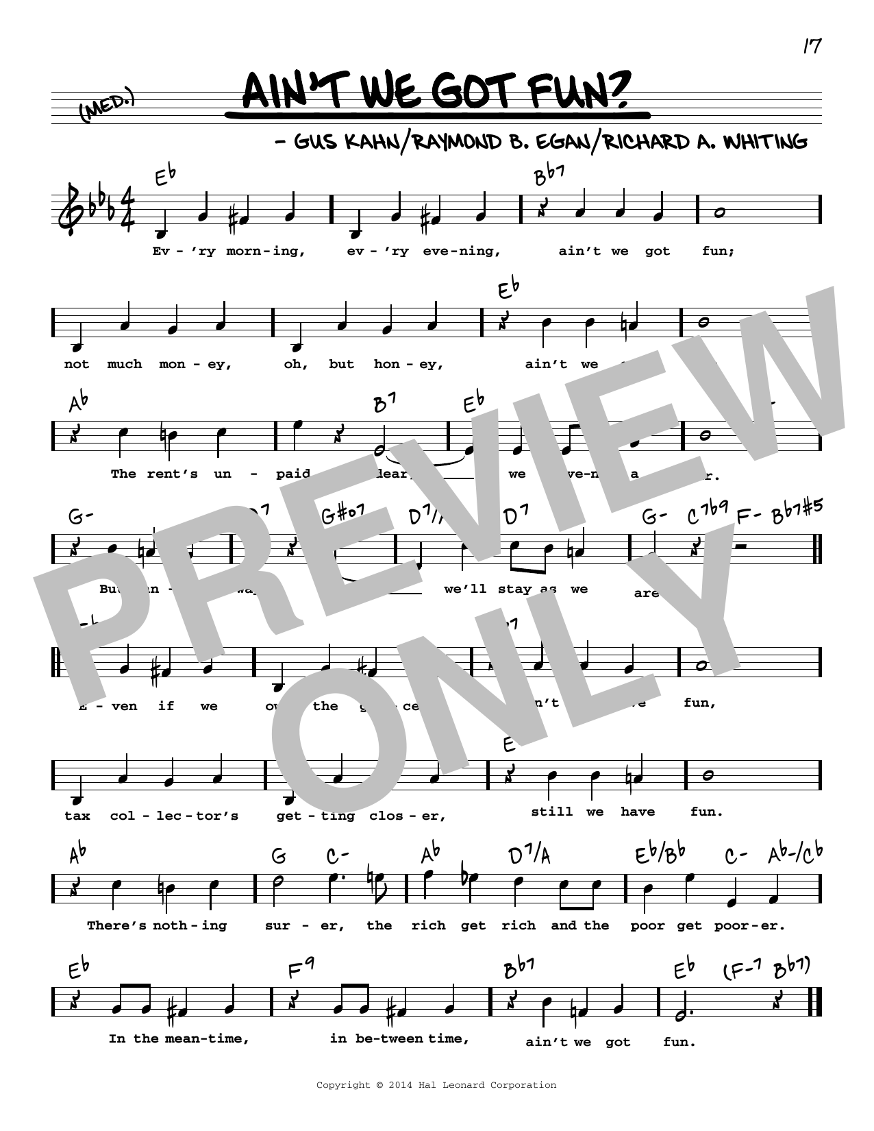 Learn to play Gus Kahn Ain't We Got Fun? (High Voice) sheet music for Real Book – Melody, Lyrics & Chords in minutes. Price: 5.9900$ Gus Kahn Ain't We Got Fun? (High Voice) sheet music notes and chords arranged for Real Book – Melody, Lyrics & Chords