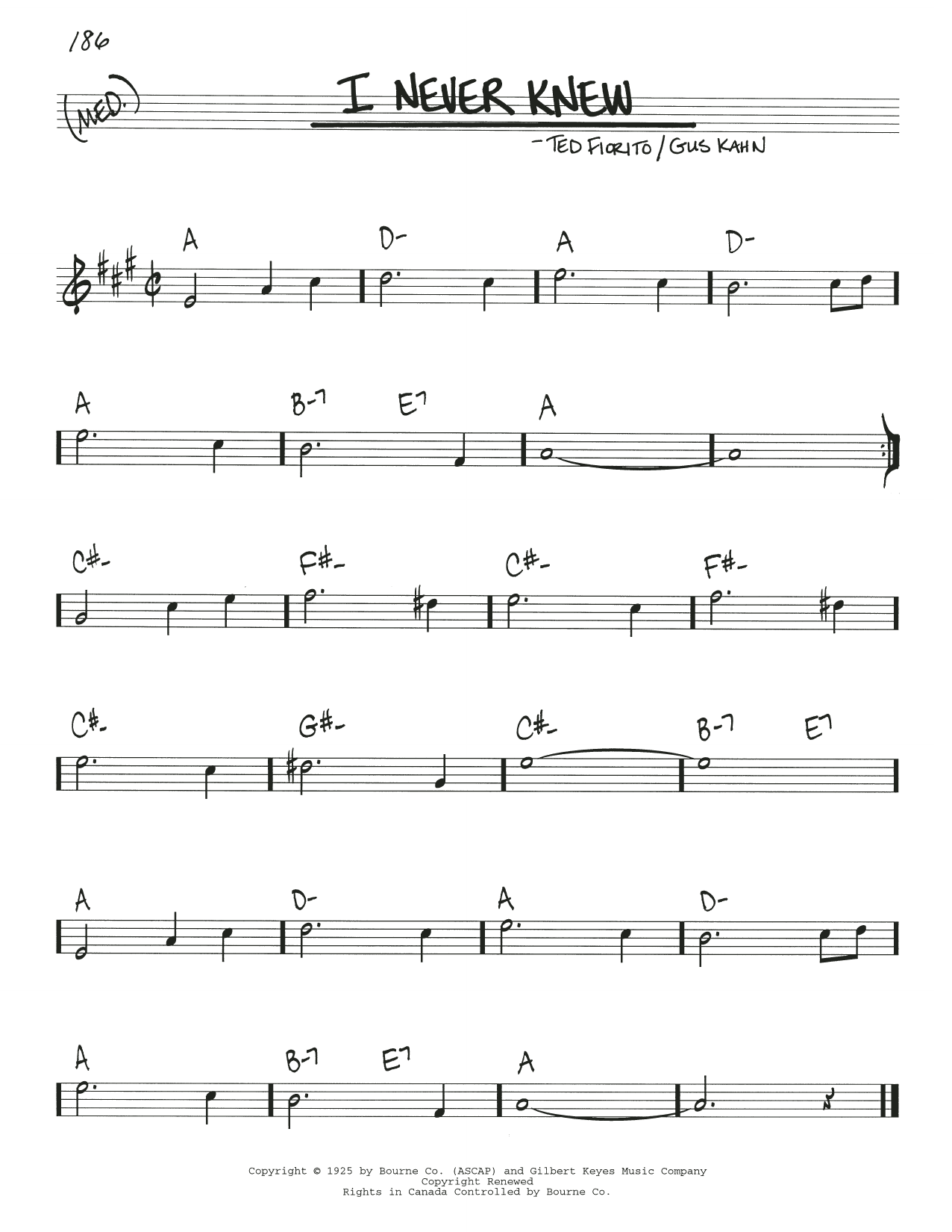 Learn to play Gus Kahn and Ted Fiorito I Never Knew sheet music for Real Book – Melody & Chords in minutes. Price: 5.9900$ Gus Kahn and Ted Fiorito I Never Knew sheet music notes and chords arranged for Real Book – Melody & Chords