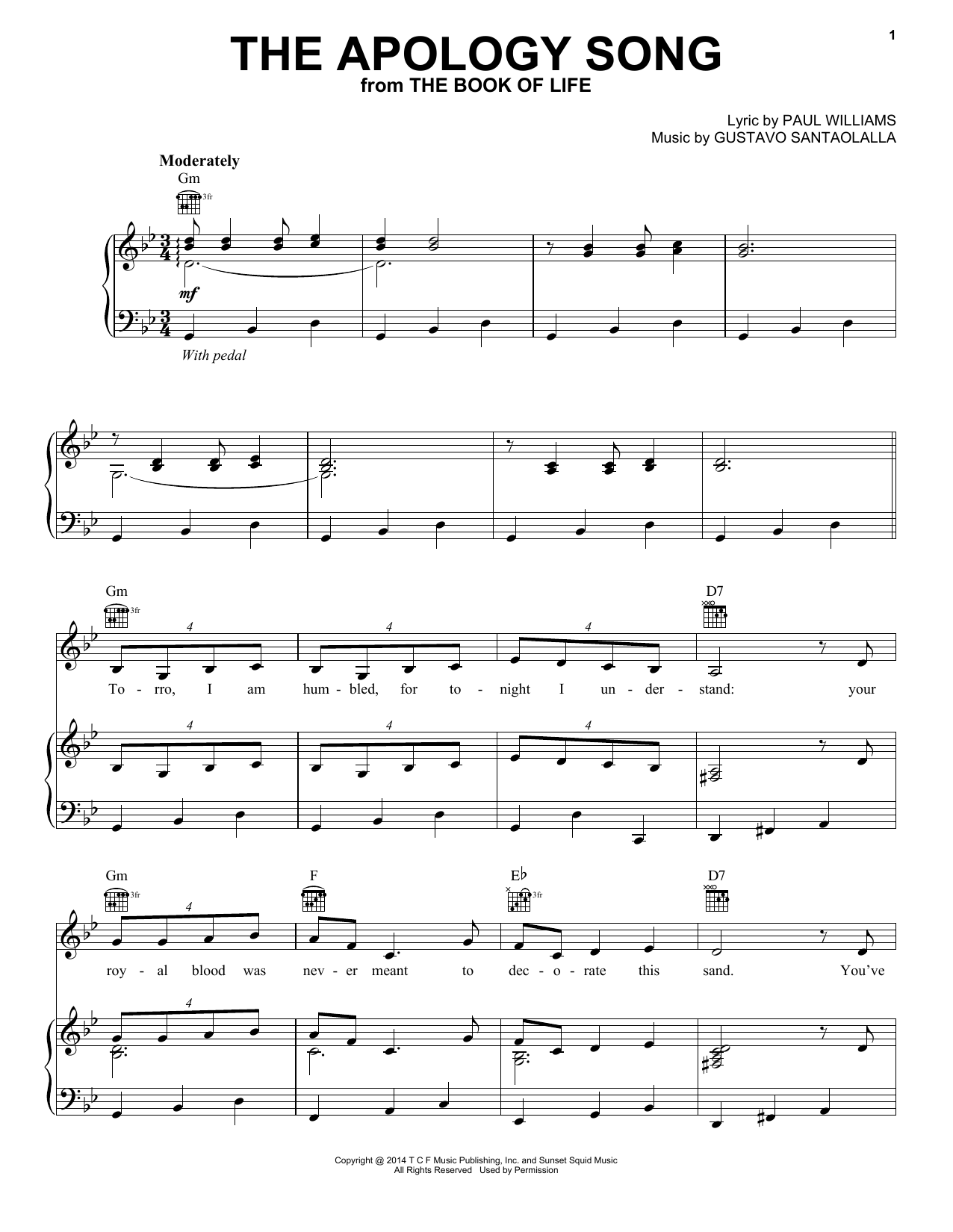 Learn to play Gustavo Santaolalla The Apology Song sheet music for Piano, Vocal & Guitar Chords (Right-Hand Melody) in minutes. Price: 7.8900$ Gustavo Santaolalla The Apology Song sheet music notes and chords arranged for Piano, Vocal & Guitar Chords (Right-Hand Melody)