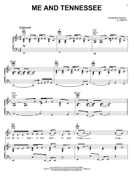 Learn to play Gwyneth Paltrow Me And Tennessee sheet music for Piano, Vocal & Guitar Chords (Right-Hand Melody) in minutes. Price: 7.8900$ Gwyneth Paltrow Me And Tennessee sheet music notes and chords arranged for Piano, Vocal & Guitar Chords (Right-Hand Melody)