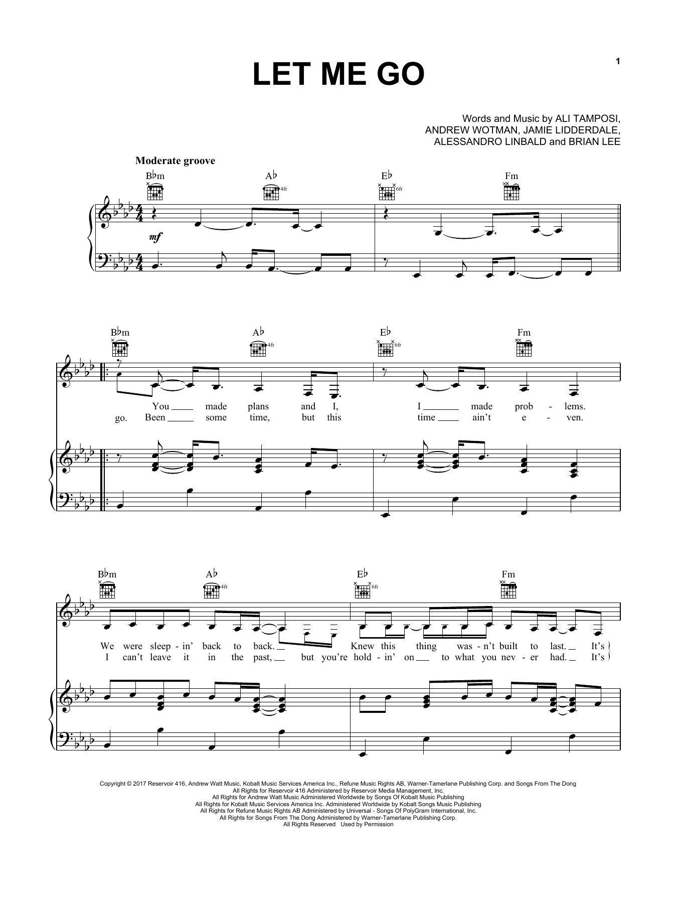 Learn to play Hailee Steinfeld and Alesso feat. Florida Georgia Line Let Me Go sheet music for Piano, Vocal & Guitar Chords (Right-Hand Melody) in minutes. Price: 7.8900$ Hailee Steinfeld and Alesso feat. Florida Georgia Line Let Me Go sheet music notes and chords arranged for Piano, Vocal & Guitar Chords (Right-Hand Melody)