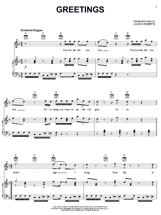 Half Pint Greetings sheet music notes and chords arranged for Piano, Vocal & Guitar Chords (Right-Hand Melody)