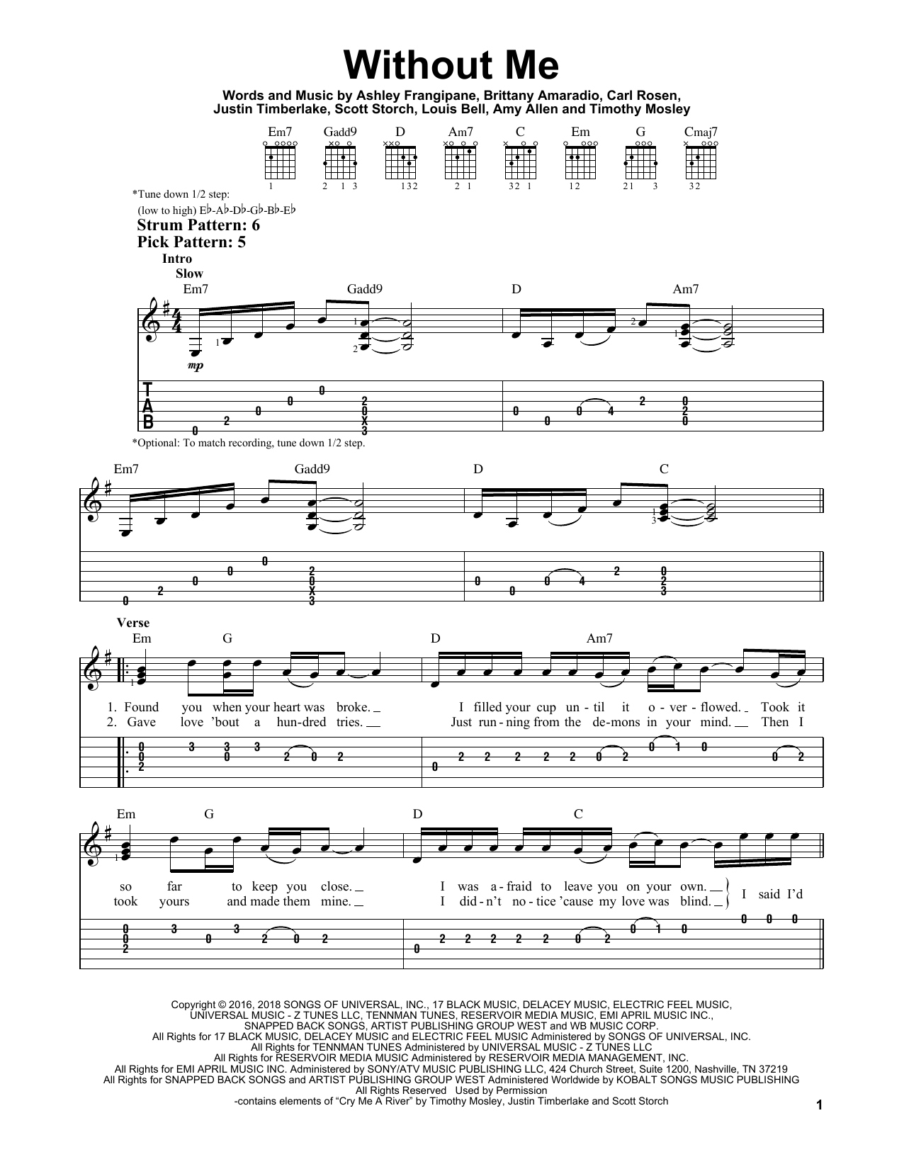 Halsey Without Me sheet music notes and chords. Download Printable PDF.