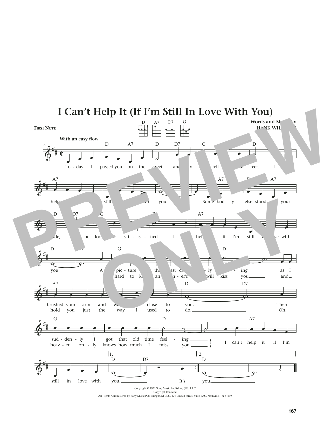 Hank Williams I Can't Help It (If I'm Still In Love With You) (from The Daily Ukulele) (arr. Jim Beloff) sheet music notes and chords. Download Printable PDF.