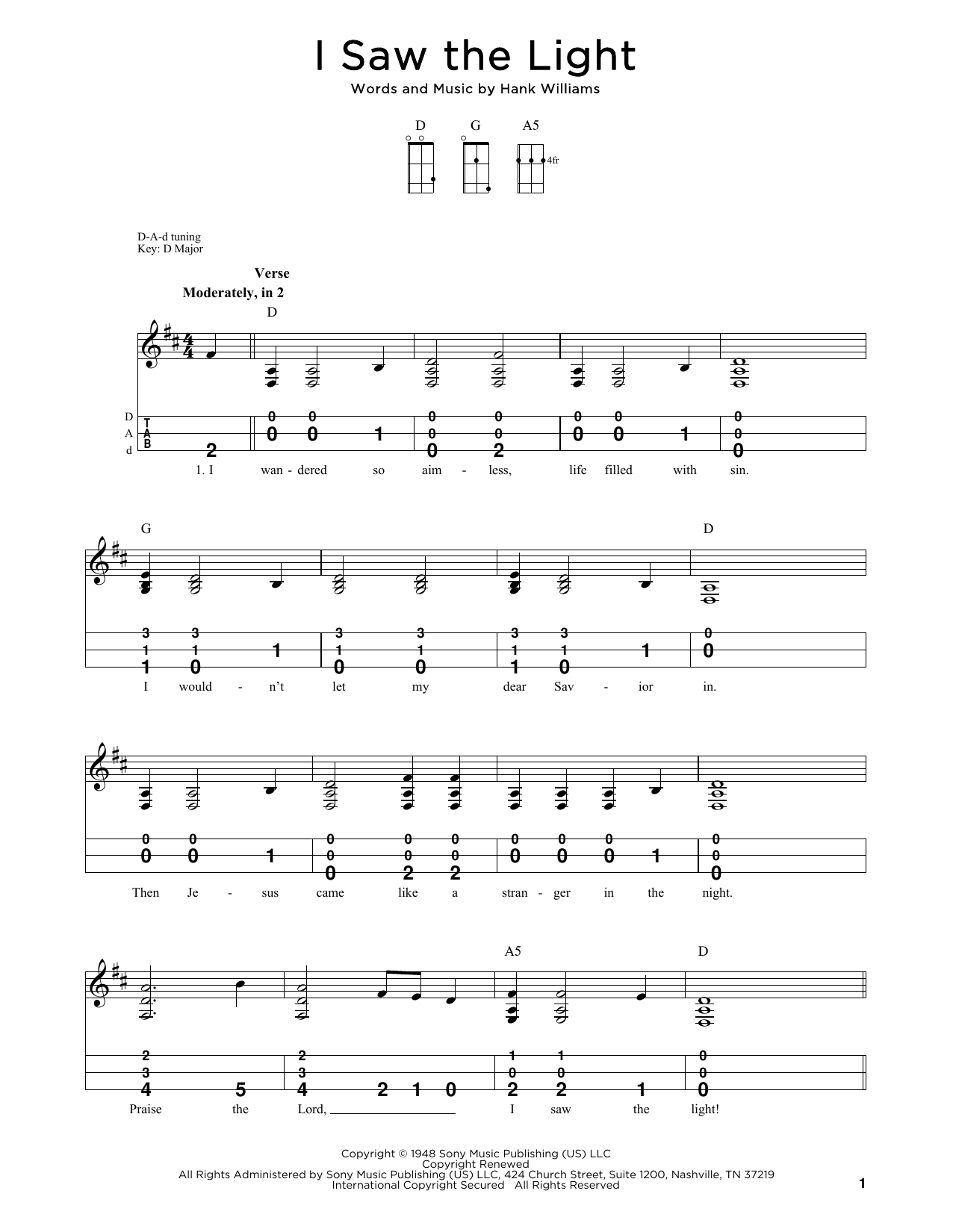 Hank Williams I Saw The Light (arr. Steven B. Eulberg) sheet music notes and chords. Download Printable PDF.