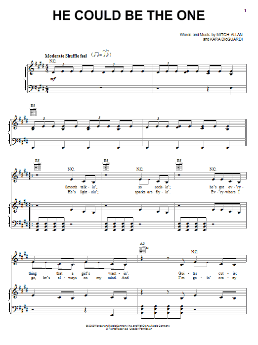 Learn to play Hannah Montana He Could Be The One sheet music for Piano, Vocal & Guitar Chords (Right-Hand Melody) in minutes. Price: 7.8900$ Hannah Montana He Could Be The One sheet music notes and chords arranged for Piano, Vocal & Guitar Chords (Right-Hand Melody)