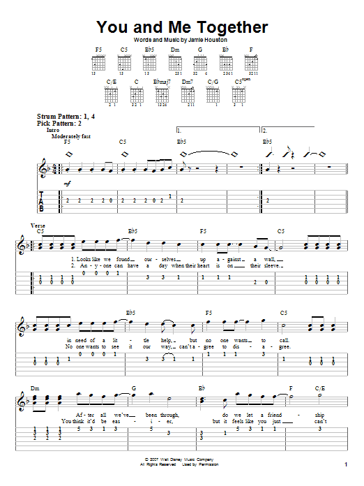 Learn to play Hannah Montana You And Me Together sheet music for Piano, Vocal & Guitar Chords (Right-Hand Melody) in minutes. Price: 7.8900$ Hannah Montana You And Me Together sheet music notes and chords arranged for Piano, Vocal & Guitar Chords (Right-Hand Melody)