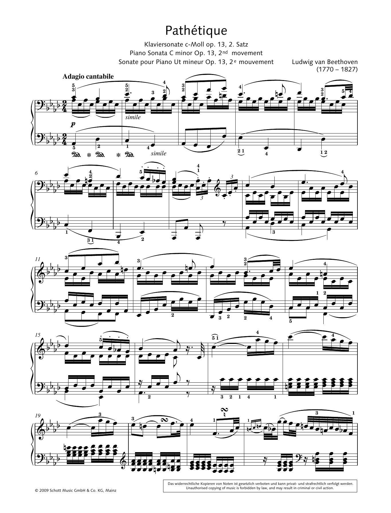 Hans-Gunter Heumann Pathethique, Piano Sonata in C minor sheet music notes and chords. Download Printable PDF.