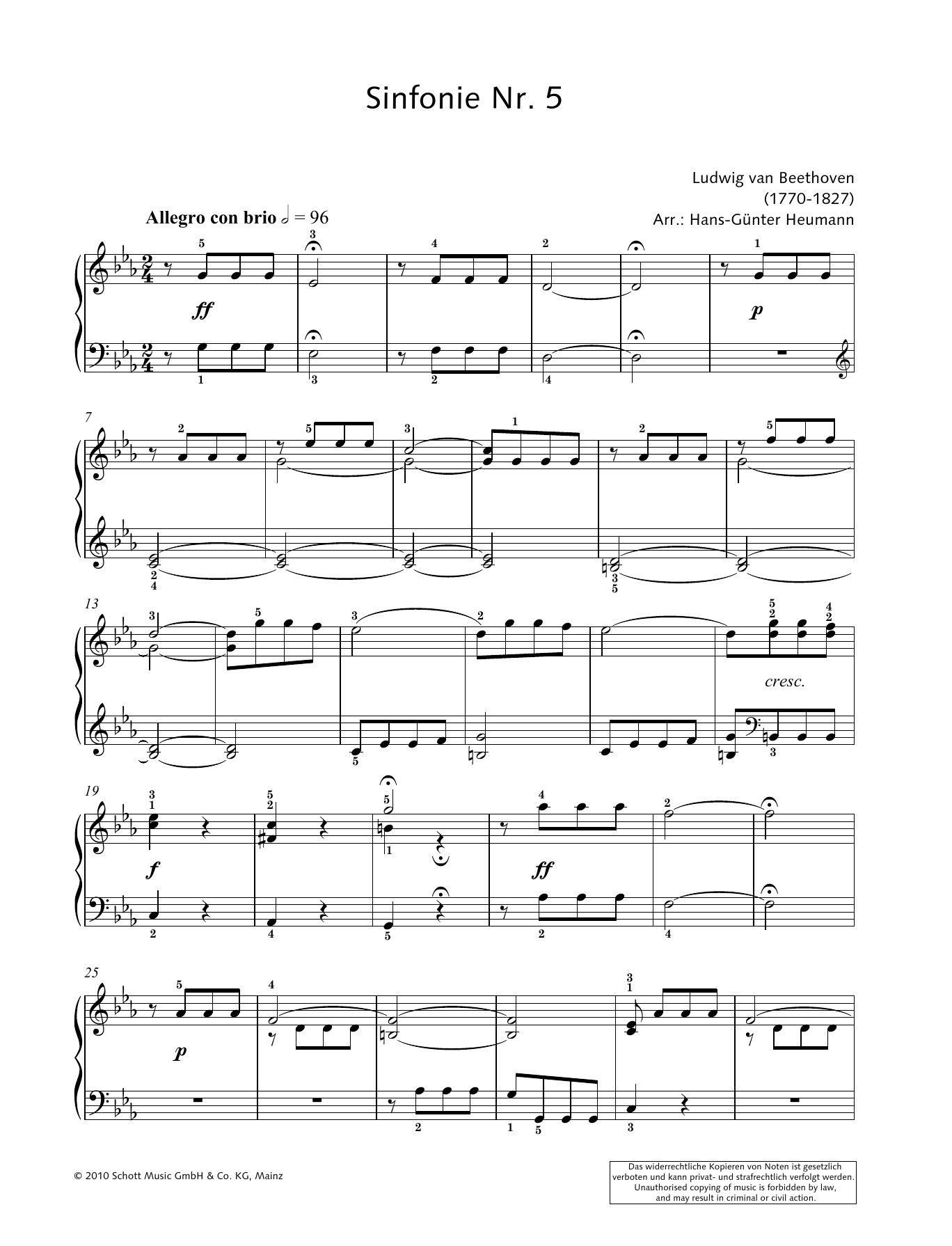 Learn to play Hans-Gunter Heumann Symphony No. 5 in C Minor sheet music for Piano Solo in minutes. Price: 6.9900$ Hans-Gunter Heumann Symphony No. 5 in C Minor sheet music notes and chords arranged for Piano Solo