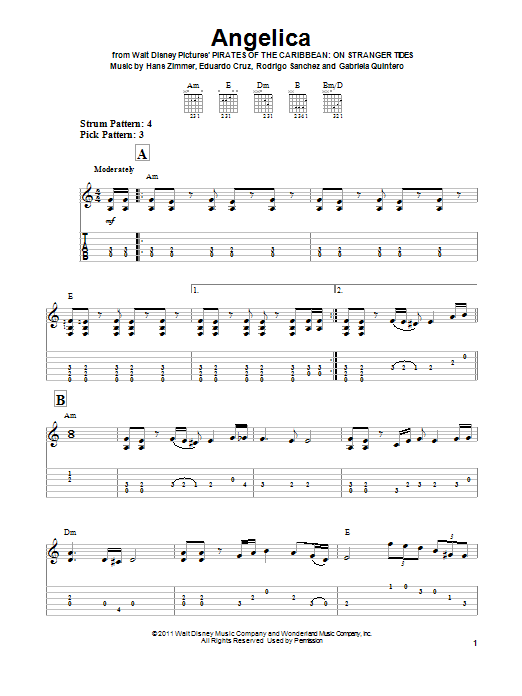 Hans Zimmer Angelica sheet music notes and chords. Download Printable PDF.