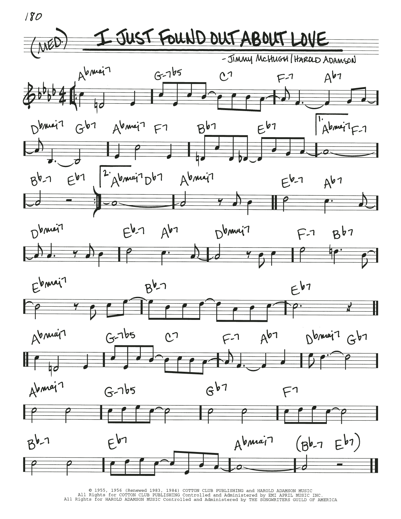 Learn to play Harold Adamson I Just Found Out About Love sheet music for Real Book – Melody & Chords in minutes. Price: 5.9900$ Harold Adamson I Just Found Out About Love sheet music notes and chords arranged for Real Book – Melody & Chords