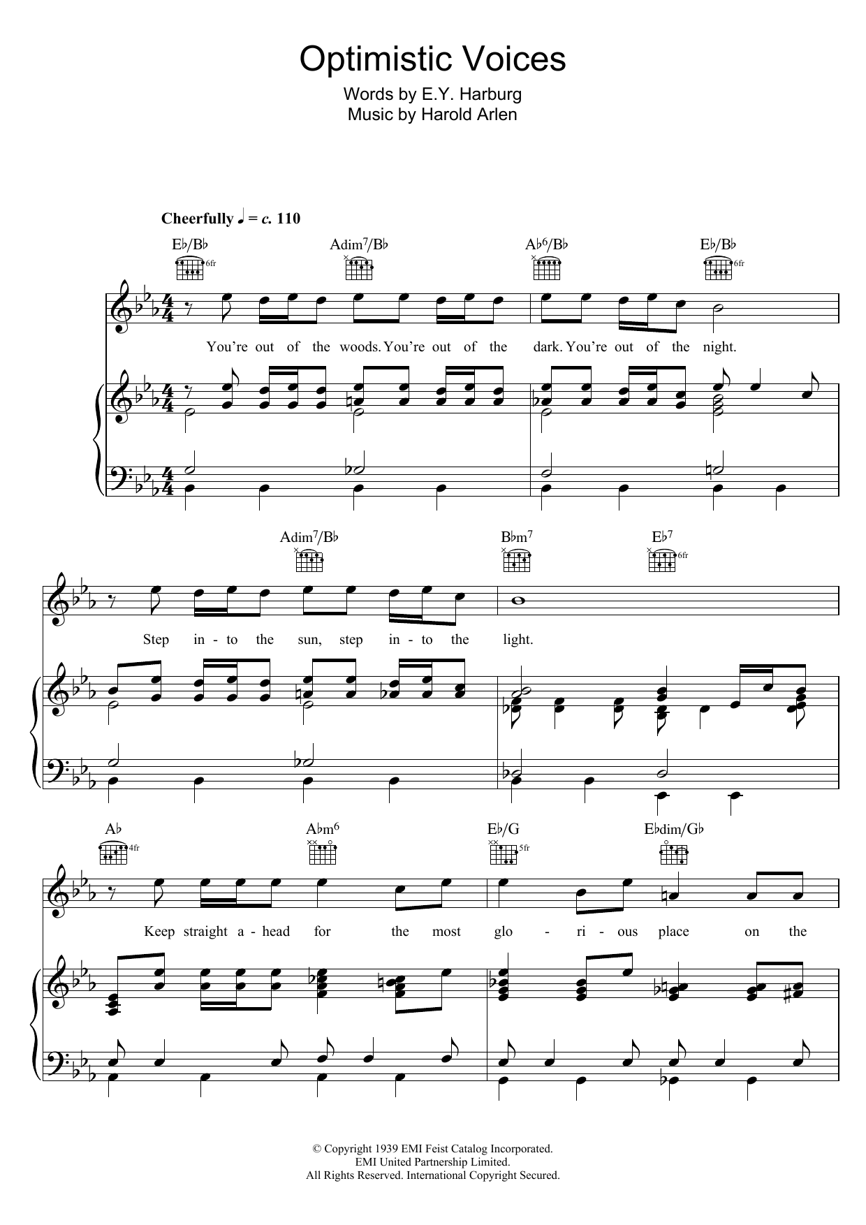Learn to play Harold Arlen Optimistic Voices sheet music for Ukulele in minutes. Price: 5.9900$ Harold Arlen Optimistic Voices sheet music notes and chords arranged for Ukulele