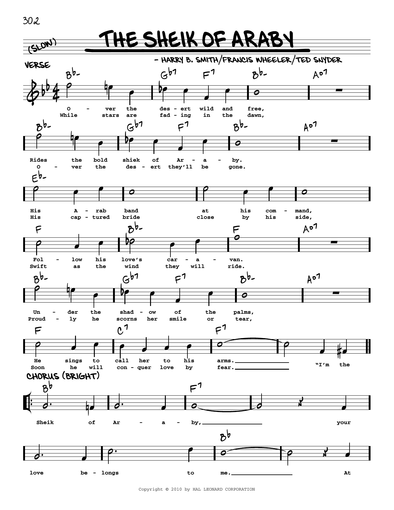 Harry B. Smith The Sheik Of Araby (arr. Robert Rawlins) sheet music notes and chords. Download Printable PDF.