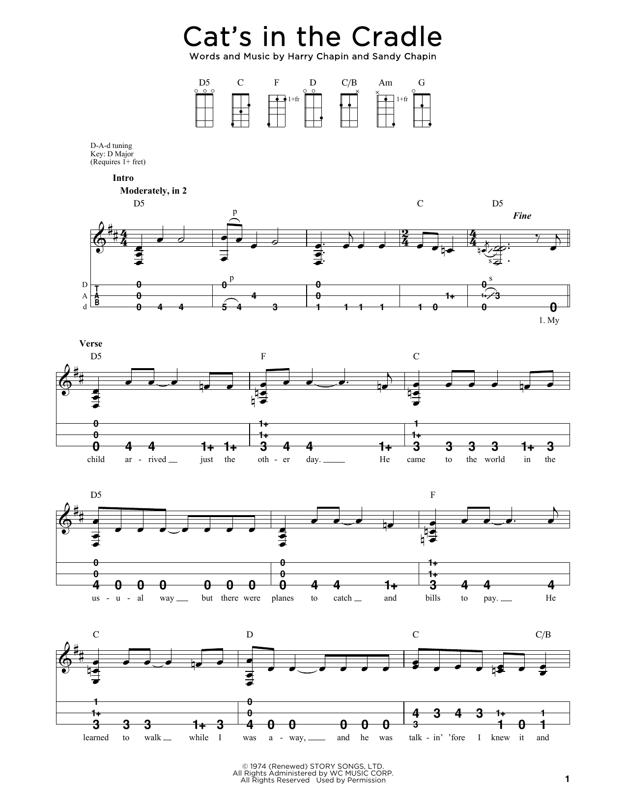 Harry Chapin Cat's In The Cradle (arr. Steven B. Eulberg) sheet music notes and chords. Download Printable PDF.