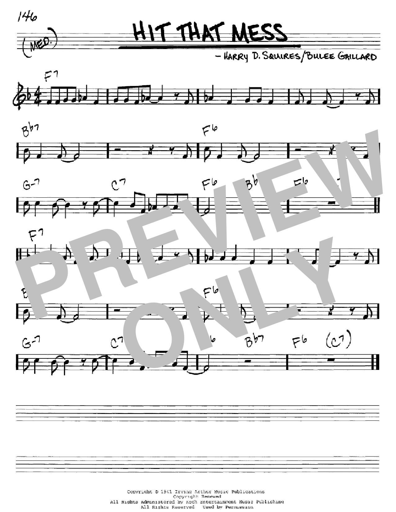 Learn to play Harry D. Squires Hit That Mess sheet music for Real Book – Melody & Chords – C Instruments in minutes. Price: 5.9900$ Harry D. Squires Hit That Mess sheet music notes and chords arranged for Real Book – Melody & Chords – C Instruments