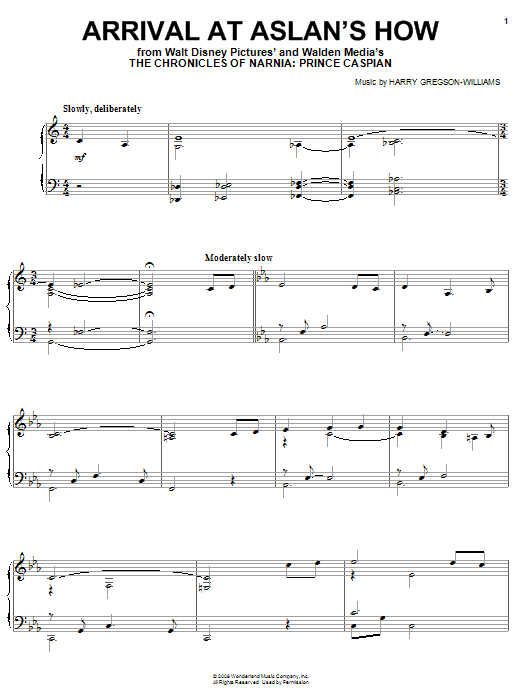Learn to play Harry Gregson-Williams Arrival At Aslan's How sheet music for Piano Solo in minutes. Price: 7.8900$ Harry Gregson-Williams Arrival At Aslan's How sheet music notes and chords arranged for Piano Solo