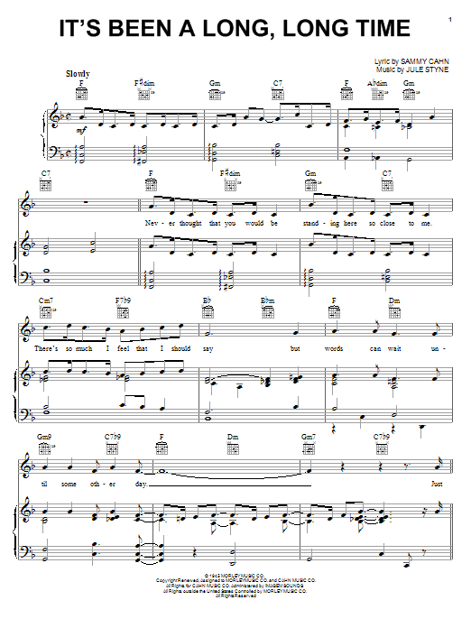 Harry James It's Been A Long, Long Time sheet music notes and chords. Download Printable PDF.