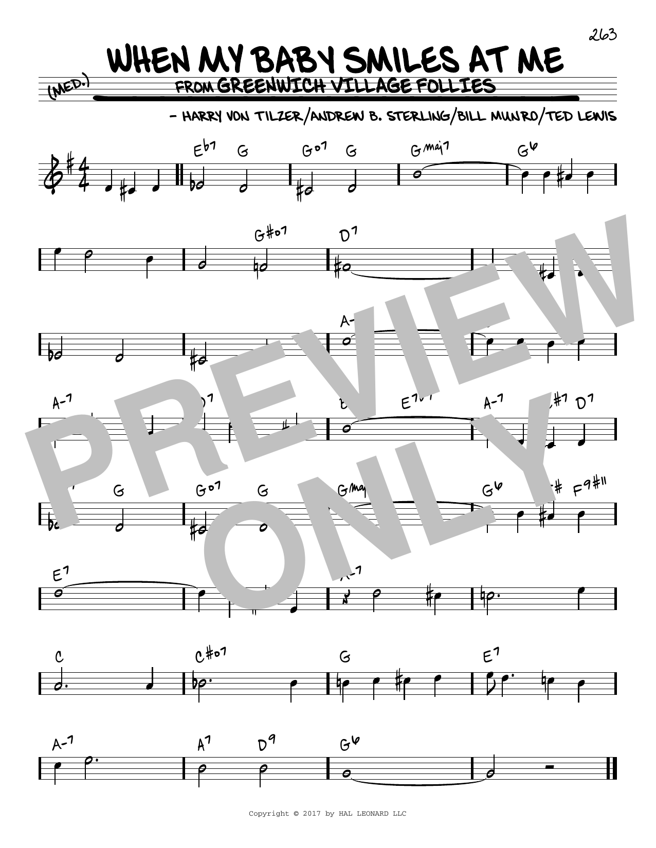 Learn to play Harry von Tilzer When My Baby Smiles At Me sheet music for Real Book – Melody & Chords in minutes. Price: 5.9900$ Harry von Tilzer When My Baby Smiles At Me sheet music notes and chords arranged for Real Book – Melody & Chords