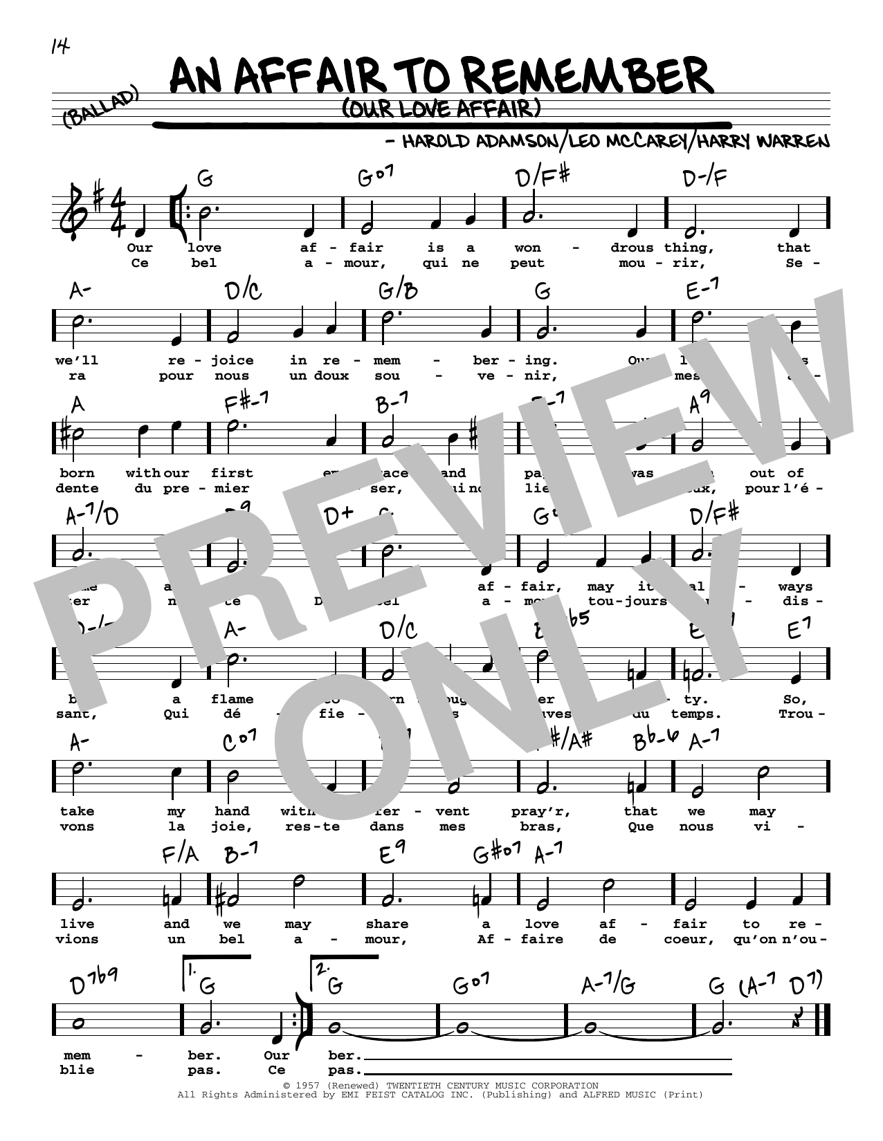 Learn to play Harry Warren An Affair To Remember (Our Love Affair) (High Voice) (from An Affair To Remember) sheet music for Real Book – Melody, Lyrics & Chords in minutes. Price: 5.9900$ Harry Warren An Affair To Remember (Our Love Affair) (High Voice) (from An Affair To Remember) sheet music notes and chords arranged for Real Book – Melody, Lyrics & Chords