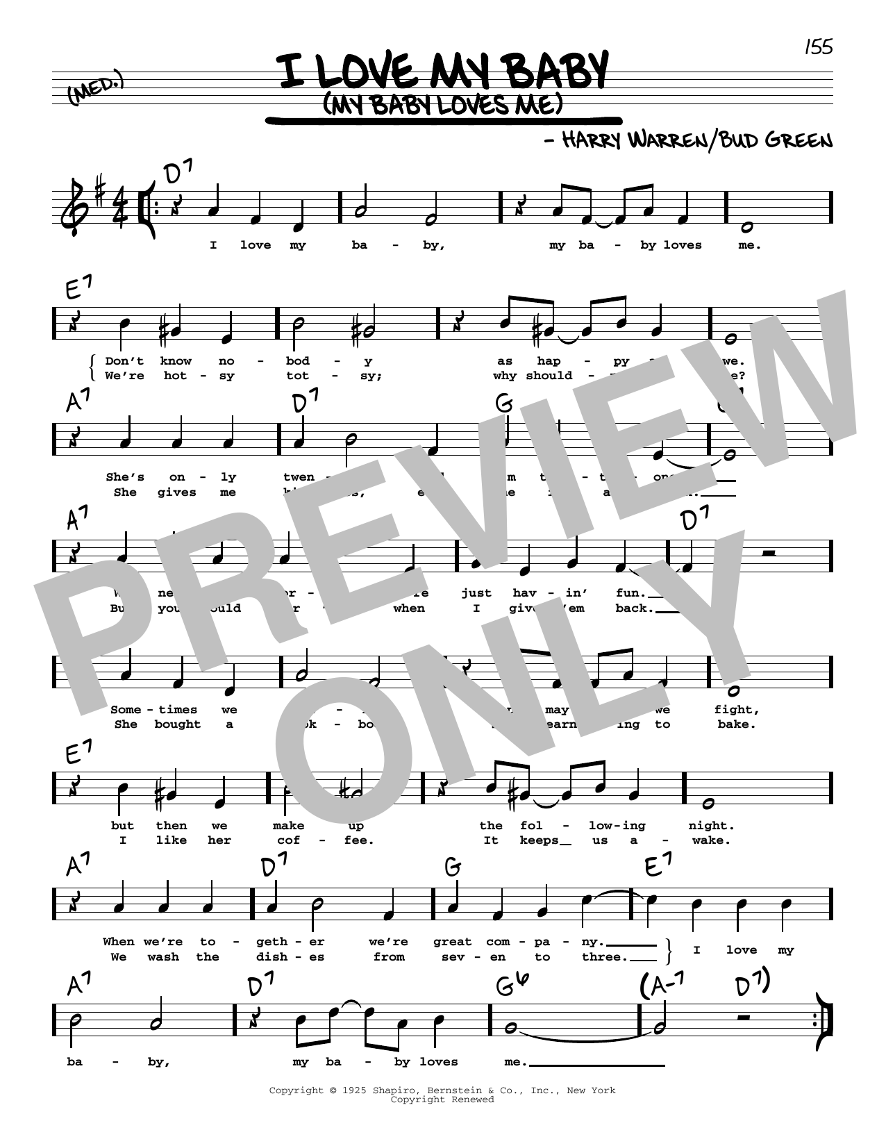 Learn to play Harry Warren and Bud Green I Love My Baby (My Baby Loves Me) (High Voice) sheet music for Real Book – Melody, Lyrics & Chords in minutes. Price: 5.9900$ Harry Warren and Bud Green I Love My Baby (My Baby Loves Me) (High Voice) sheet music notes and chords arranged for Real Book – Melody, Lyrics & Chords