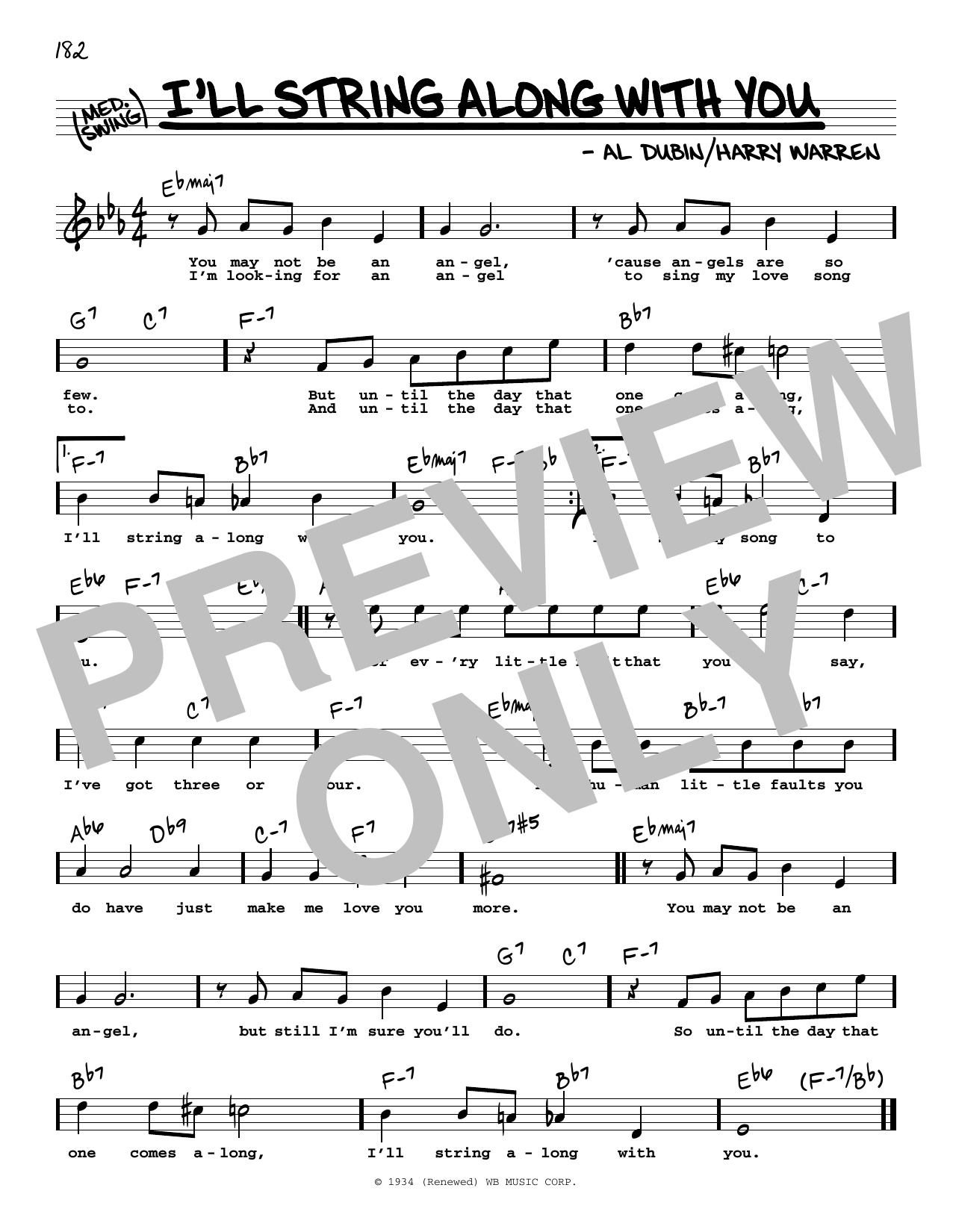 Learn to play Harry Warren I'll String Along With You (High Voice) sheet music for Real Book – Melody, Lyrics & Chords in minutes. Price: 5.9900$ Harry Warren I'll String Along With You (High Voice) sheet music notes and chords arranged for Real Book – Melody, Lyrics & Chords