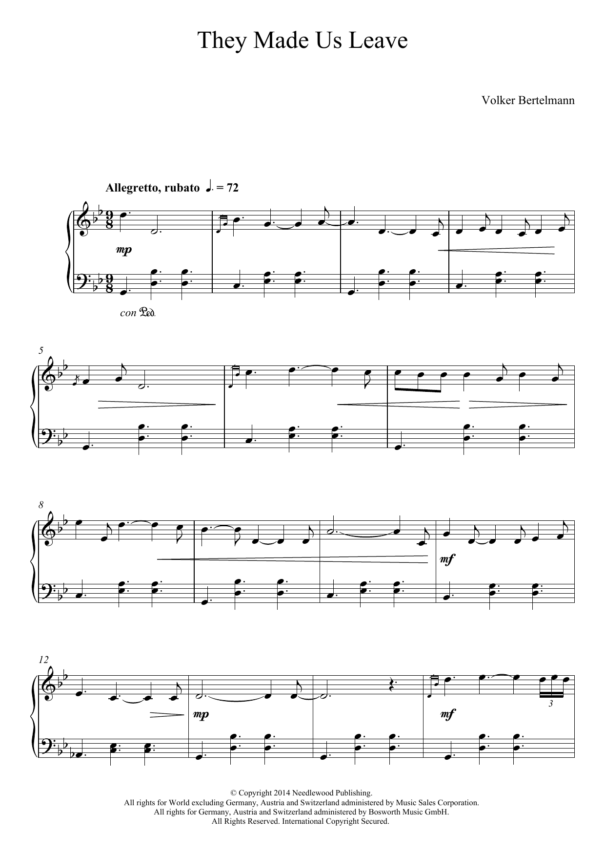 Learn to play Hauschka They Made Us Leave sheet music for Piano Solo in minutes. Price: 7.8900$ Hauschka They Made Us Leave sheet music notes and chords arranged for Piano Solo