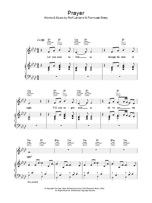 Learn to play Hayley Westenra Prayer sheet music for Piano, Vocal & Guitar Chords in minutes. Price: 7.8900$ Hayley Westenra Prayer sheet music notes and chords arranged for Piano, Vocal & Guitar Chords