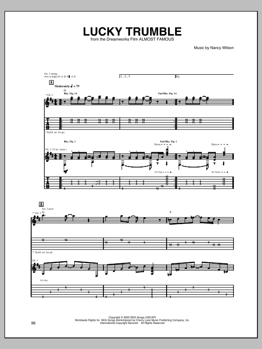 Learn to play Heart Lucky Trumble sheet music for Guitar Tab in minutes. Price: 7.8900$ Heart Lucky Trumble sheet music notes and chords arranged for Guitar Tab