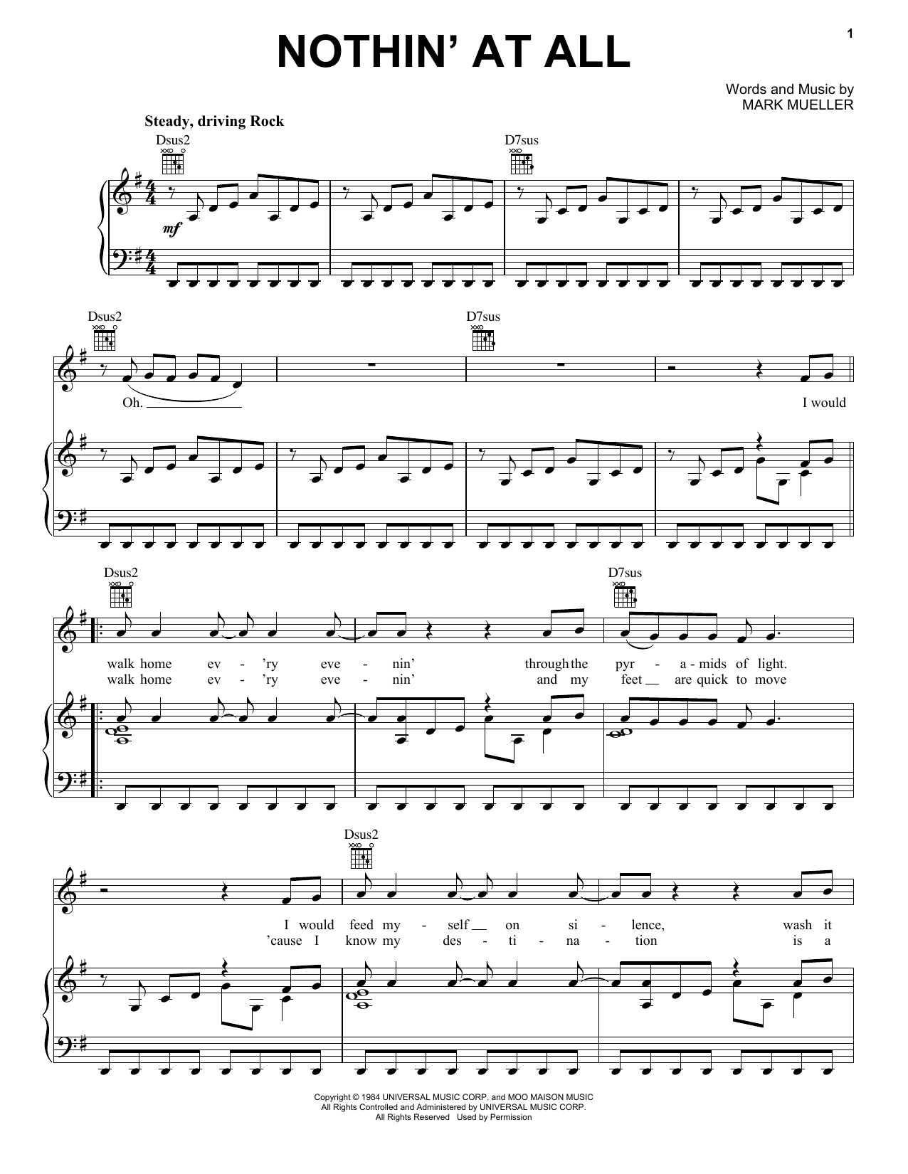 Heart Nothin' At All sheet music notes and chords. Download Printable PDF.