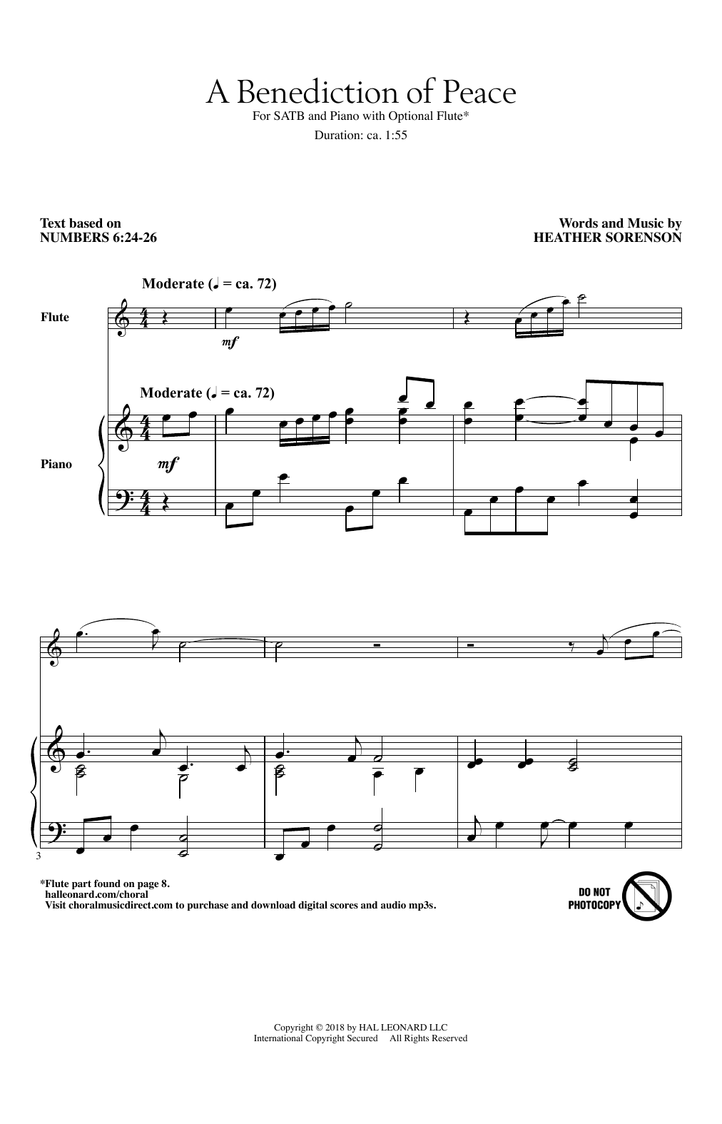 Learn to play Heather Sorenson A Benediction Of Peace sheet music for SATB Choir in minutes. Price: 3.9900$ Heather Sorenson A Benediction Of Peace sheet music notes and chords arranged for SATB Choir