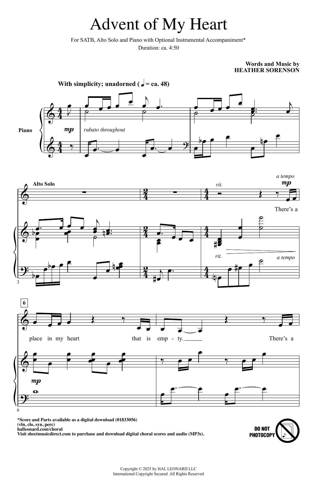 Learn to play Heather Sorenson Advent of My Heart sheet music for SATB Choir in minutes. Price: 3.9900$ Heather Sorenson Advent of My Heart sheet music notes and chords arranged for SATB Choir
