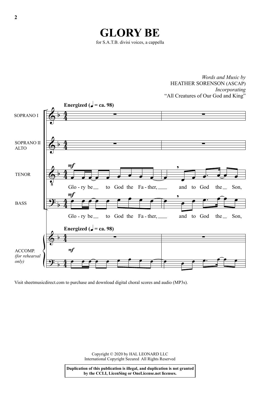 Learn to play Heather Sorenson Glory Be (with Heather Sorenson Glory Be (with