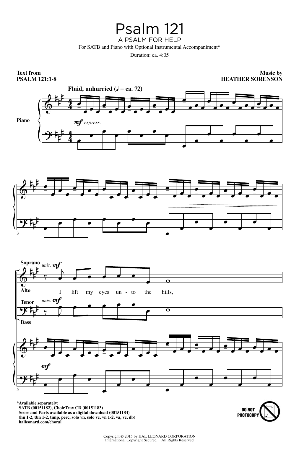 Heather Sorenson Psalm 121 (A Psalm For Help) sheet music notes and chords. Download Printable PDF.