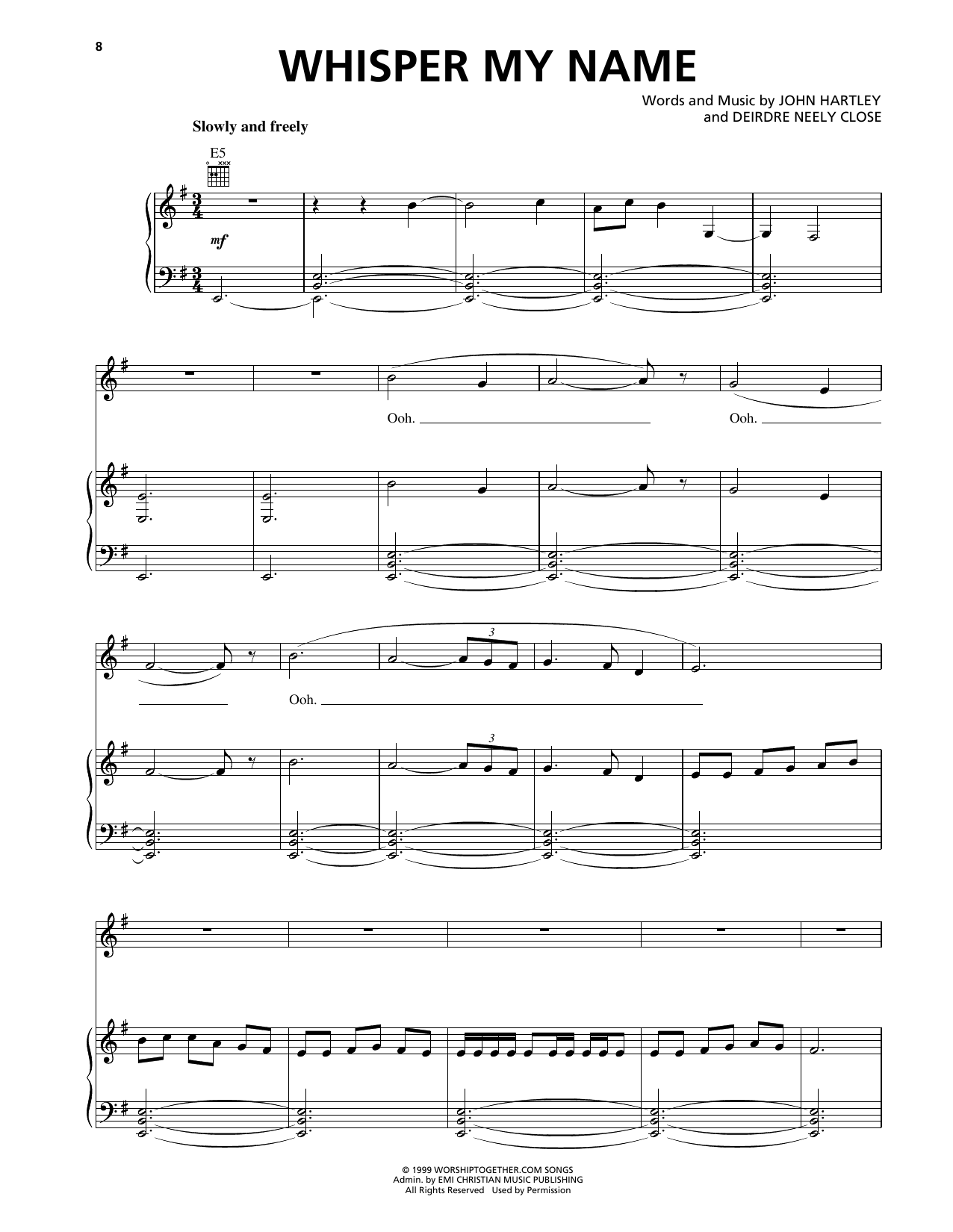 Learn to play Heaven & Earth Whisper My Name sheet music for Piano, Vocal & Guitar Chords (Right-Hand Melody) in minutes. Price: 7.8900$ Heaven & Earth Whisper My Name sheet music notes and chords arranged for Piano, Vocal & Guitar Chords (Right-Hand Melody)