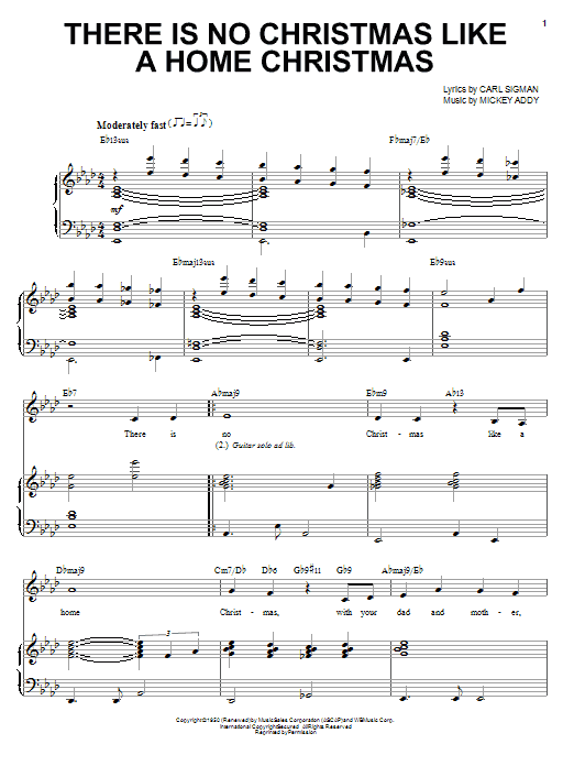 Learn to play Helen Reddy There Is No Christmas Like A Home Christmas sheet music for Piano & Vocal in minutes. Price: 7.8900$ Helen Reddy There Is No Christmas Like A Home Christmas sheet music notes and chords arranged for Piano & Vocal