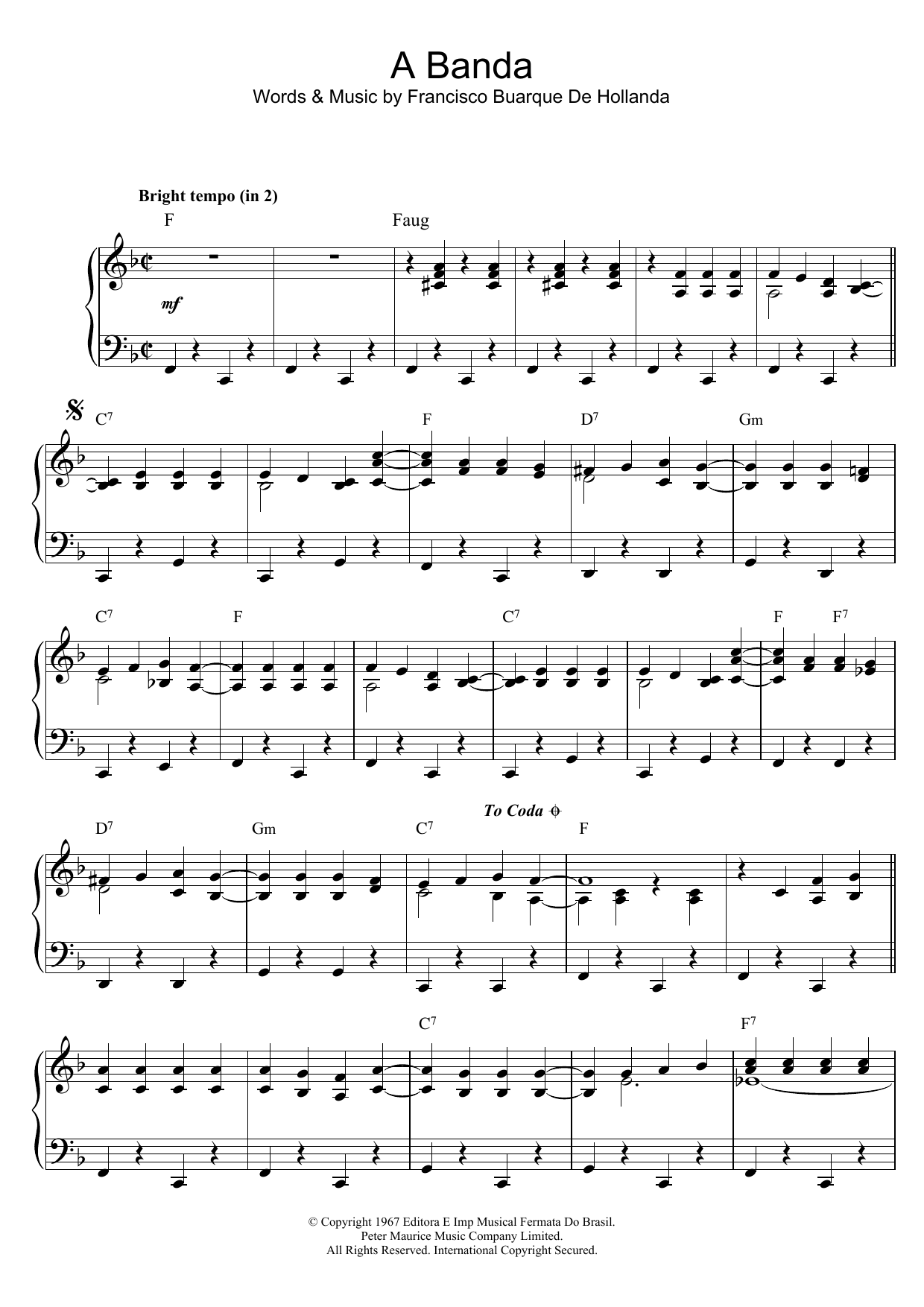 Learn to play Herb Alpert & The Tijuana Brass A Banda sheet music for Piano Solo in minutes. Price: 7.8900$ Herb Alpert & The Tijuana Brass A Banda sheet music notes and chords arranged for Piano Solo