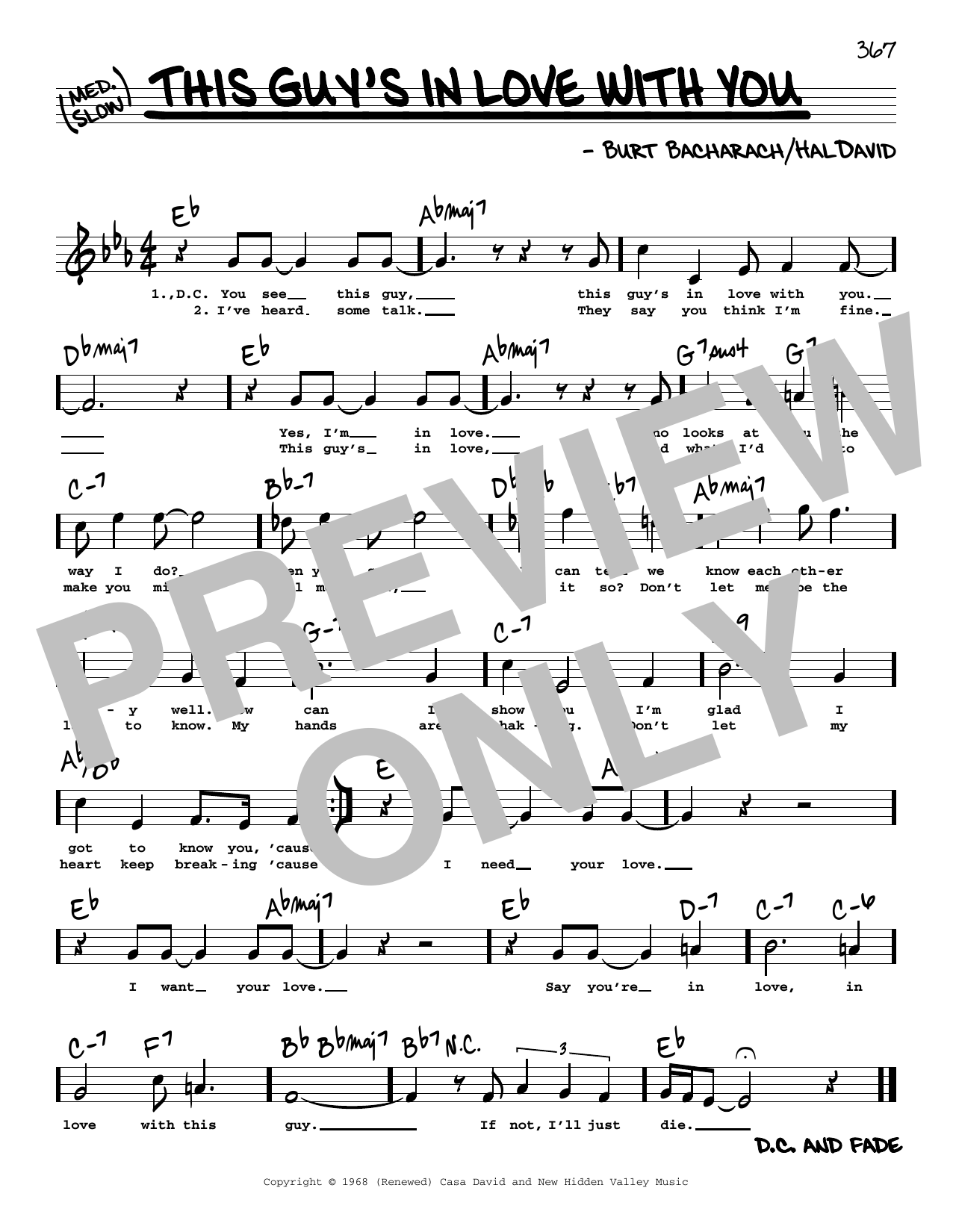 Herb Alpert This Guy's In Love With You (High Voice) sheet music notes and chords. Download Printable PDF.