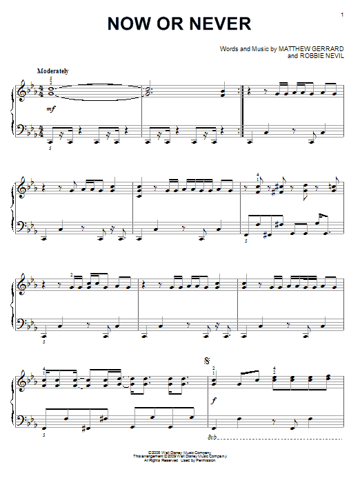 High School Musical 3 Now Or Never sheet music notes and chords. Download Printable PDF.