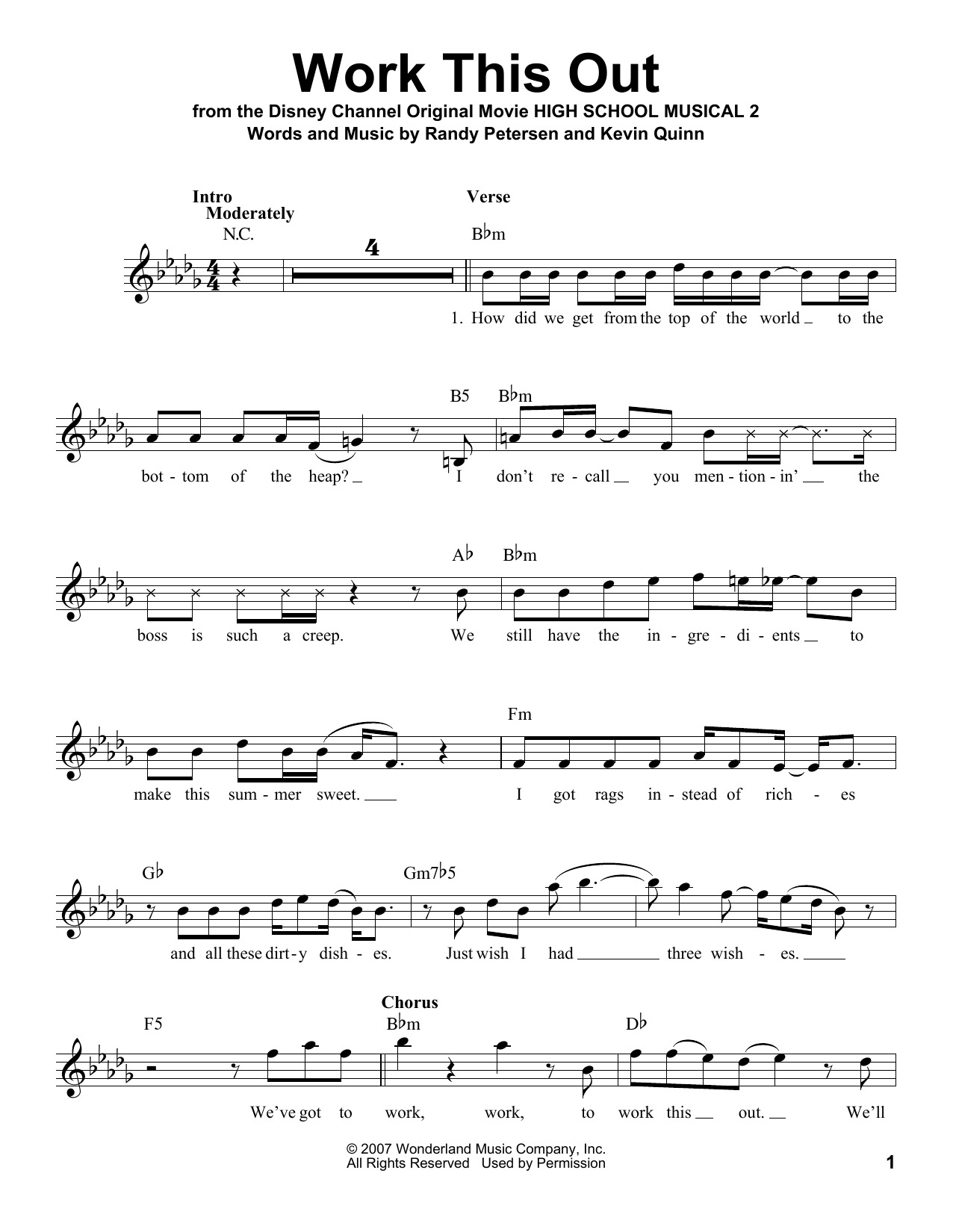 Kevin Quinn Work This Out sheet music notes and chords. Download Printable PDF.